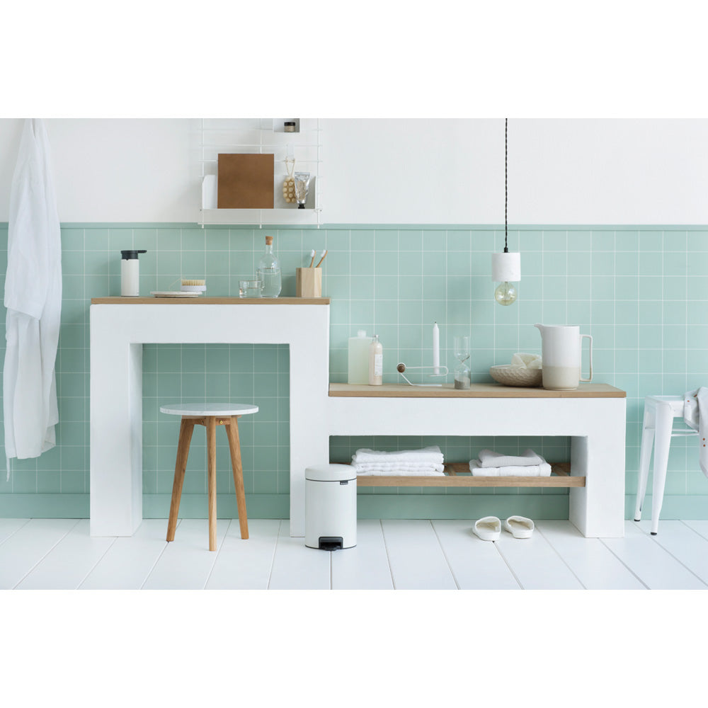Brabantia NewIcon White Pedal Bin - 3L Size