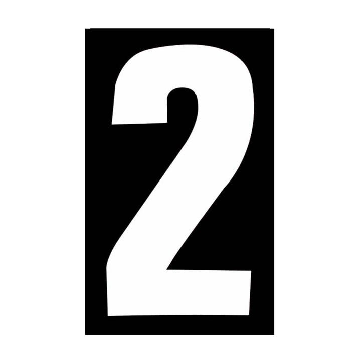 Wheelie Bin/Recycling Box Number Sticker Label - White
