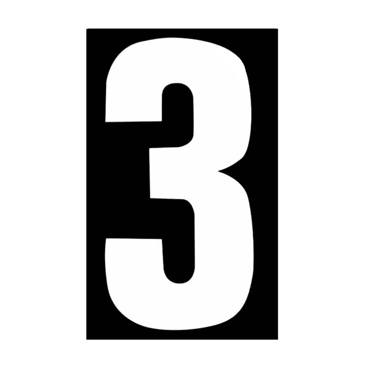 Wheelie Bin/Recycling Box Number Sticker Label - White
