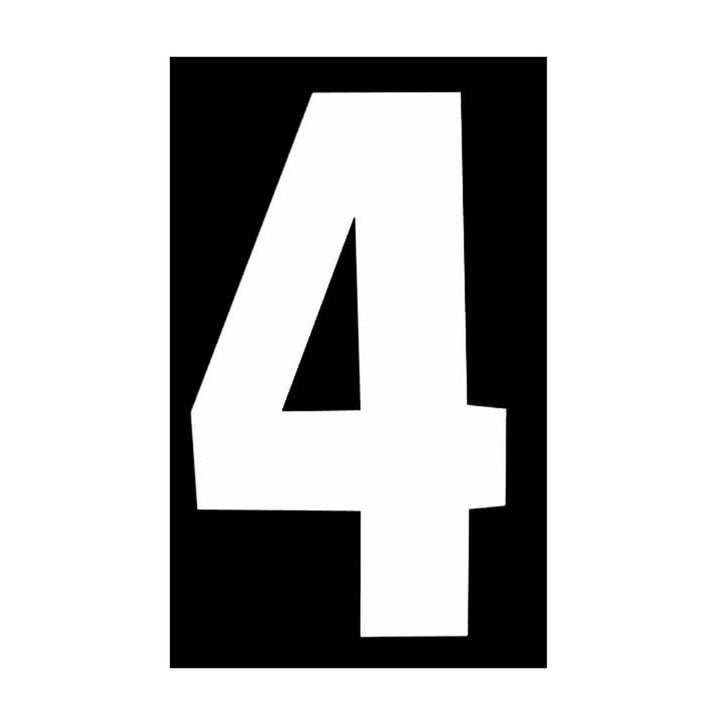 Wheelie Bin/Recycling Box Number Sticker Label - White