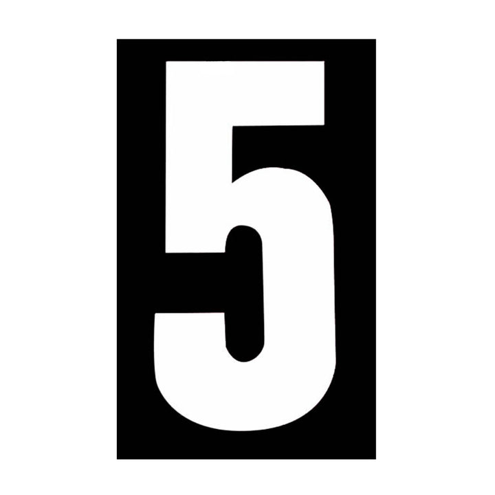 Wheelie Bin/Recycling Box Number Sticker Label - White