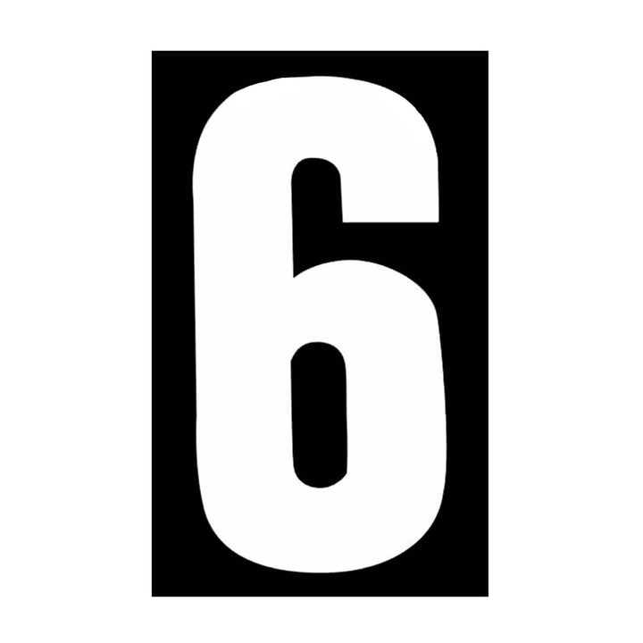 Wheelie Bin/Recycling Box Number Sticker Label - White