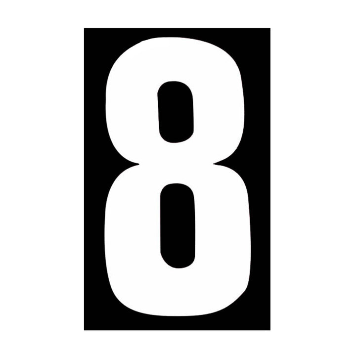 Wheelie Bin/Recycling Box Number Sticker Label - White