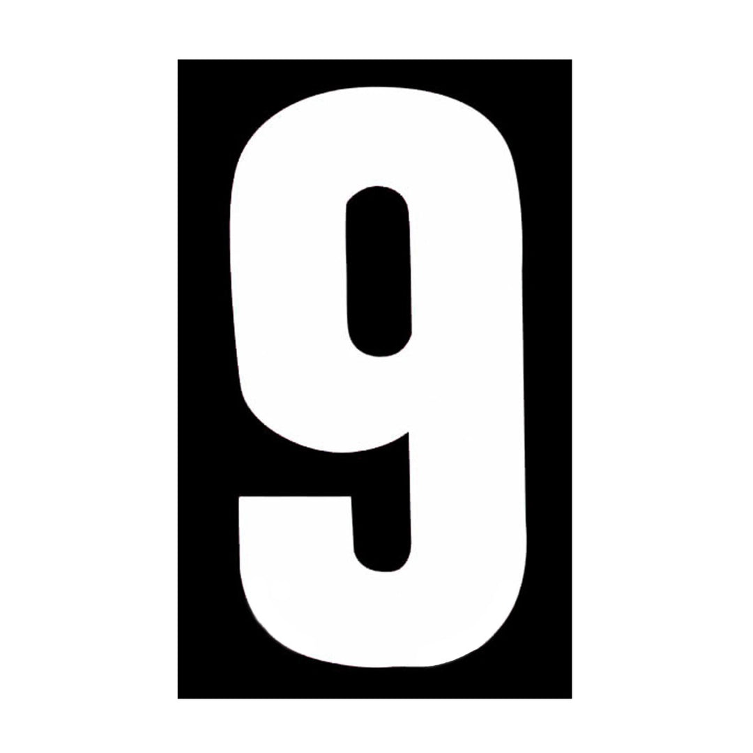 Wheelie Bin/Recycling Box Number Sticker Label - White