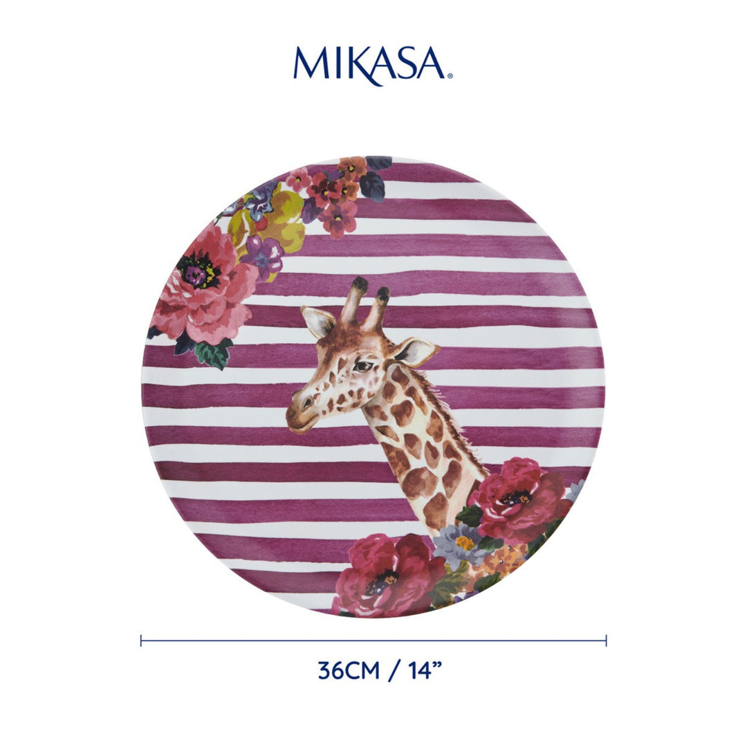 Mikasa Wild At Heart Round Serving Tray - Giraffe