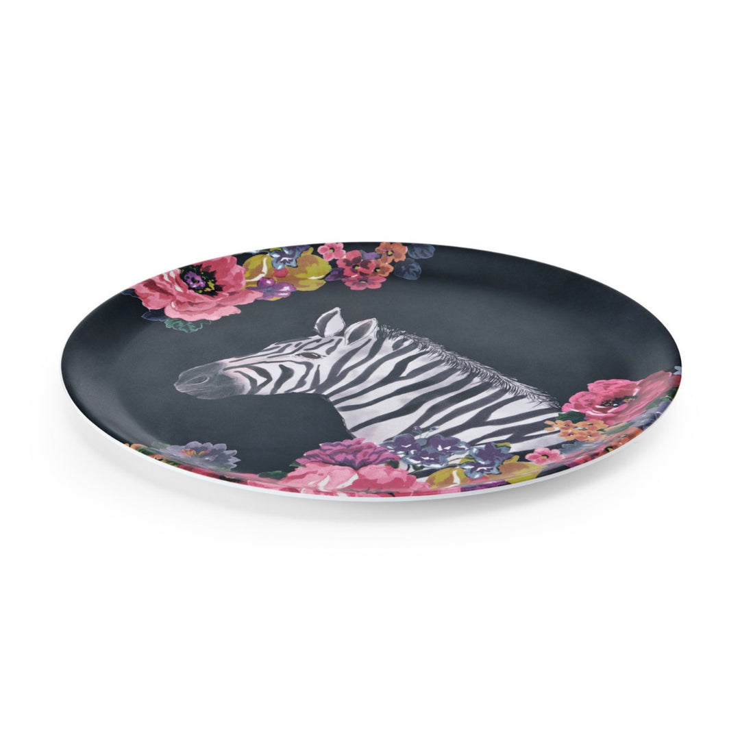 Mikasa Wild At Heart Round Serving Tray - Zebra
