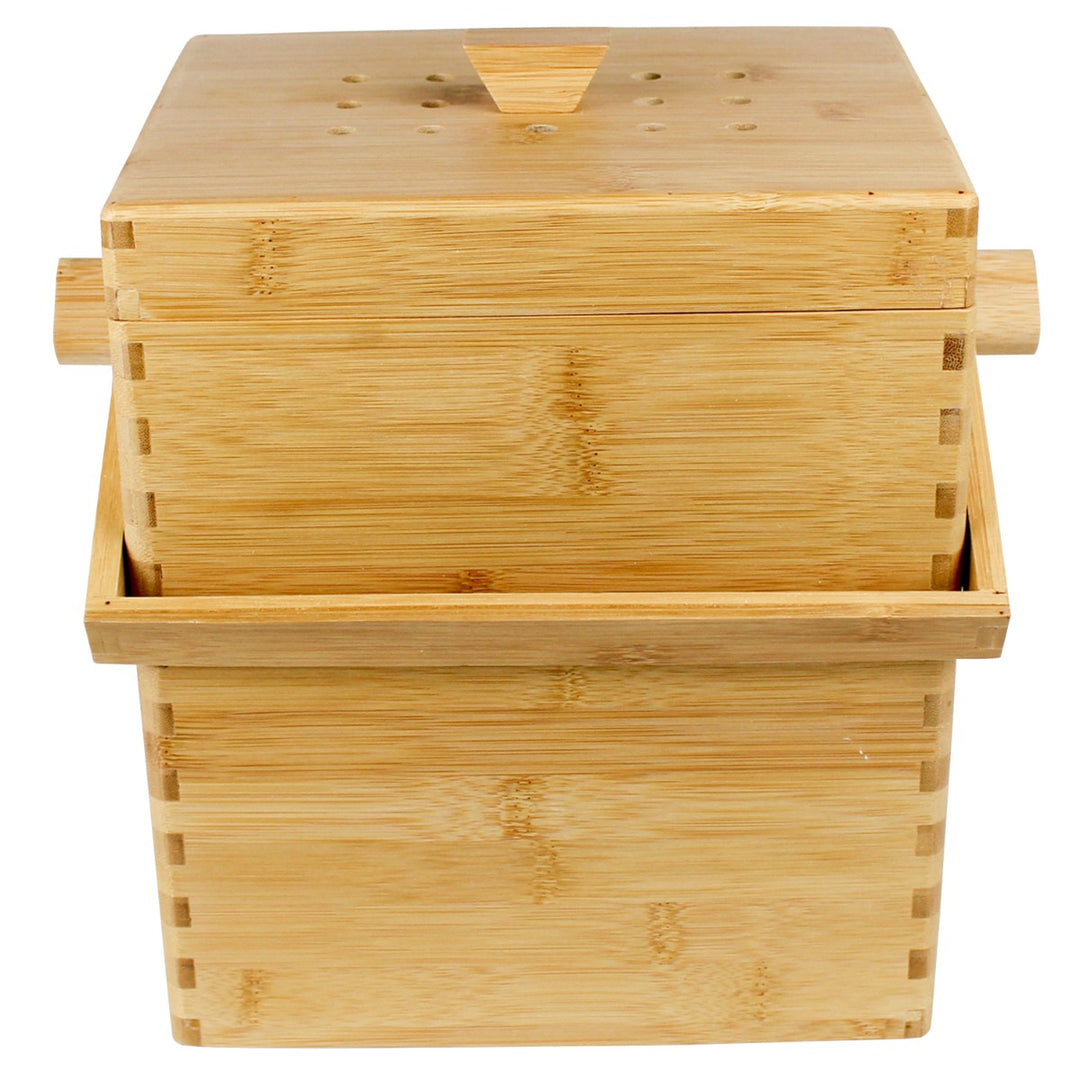 Wooden Bamboo Compost Caddy