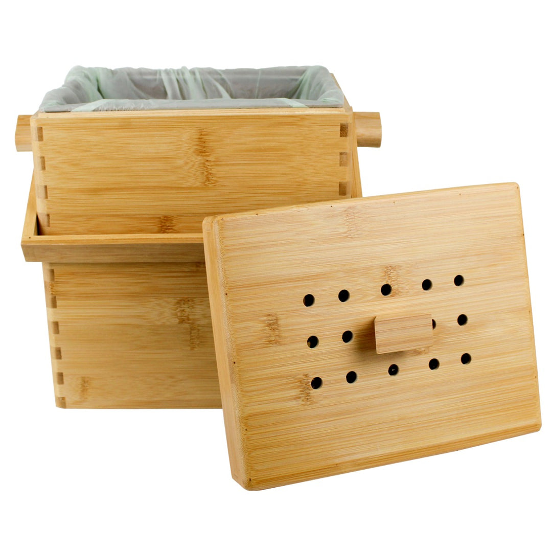 Wooden Bamboo Compost Caddy