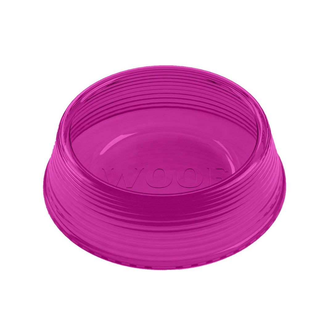 Woof Raspberry Pink Melamine Pet Bowl - Large
