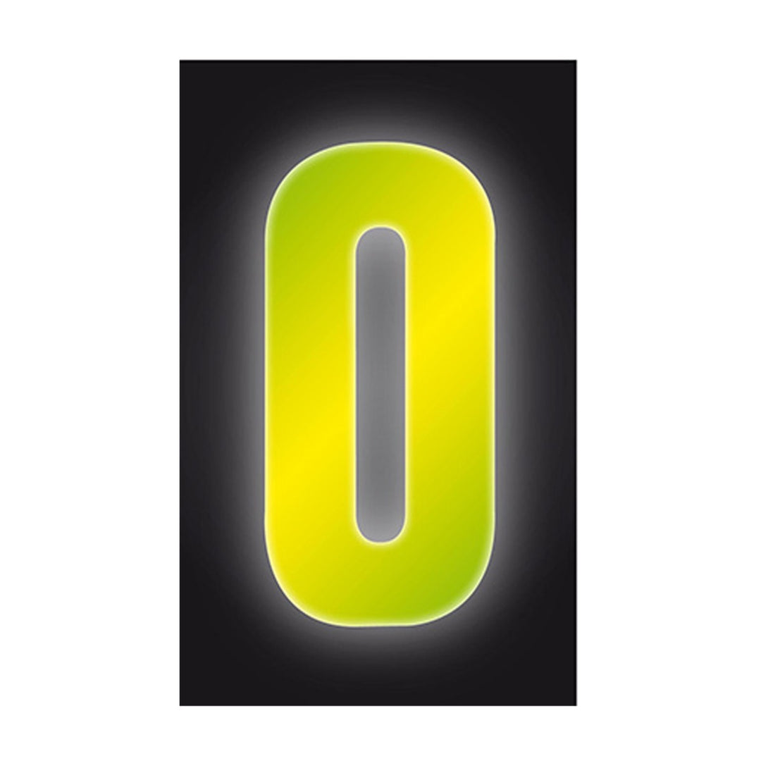 Wheelie Bin/Recycling Box Number Sticker Label - High Viz Yellow
