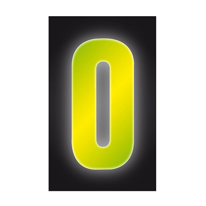 Wheelie Bin/Recycling Box Number Sticker Label - High Viz Yellow