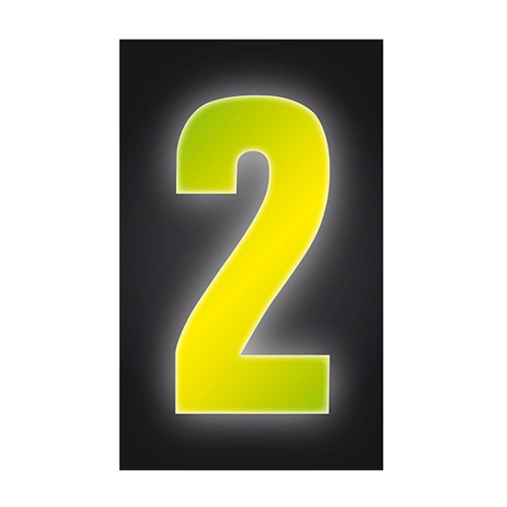 Wheelie Bin/Recycling Box Number Sticker Label - High Viz Yellow