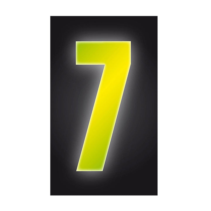 Wheelie Bin/Recycling Box Number Sticker Label - High Viz Yellow