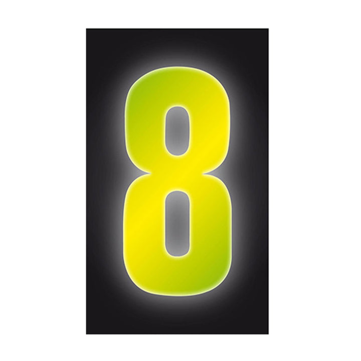 Wheelie Bin/Recycling Box Number Sticker Label - High Viz Yellow