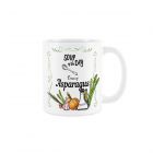 Purely Home Ceramic Soup of the Day Mug - Cream of Asparagus