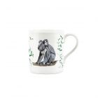 Grey koala printed on a small bone china mug