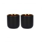 La Cafetiére Black & Gold Espresso Cups - Set of 2