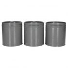 KitchenCraft 3 Piece Storage Canister Set - Grey