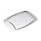 masterclass stainless steel carving tray with integrated spikes to hold the meat still