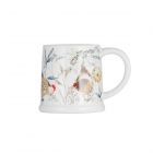 Country hens footed mug with comfortable handle