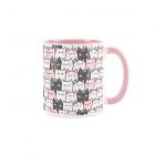 Purely Home 325ml Pink Cats Mug