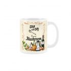 Purely Home Ceramic Soup of the Day Mug - Cream of Mushroom Cream