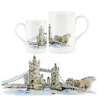 Purely Home Bone China Tower Bridge Mug By Rhiannon Chauncey