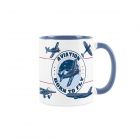 Purely Home Ceramic Vintage Transport Mug - Aviation