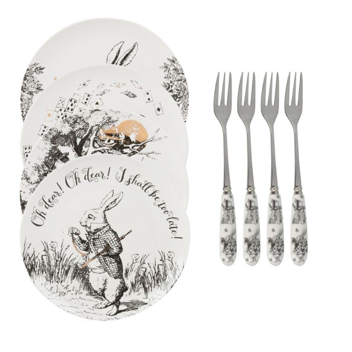 https://www.auntiemorags.co.uk/pub/media/catalog/product/cache/4c8fff867dc00832ab79057e319483e4/a/l/alice_in_wonderland_cake_plates_pastry_forks_set.jpg