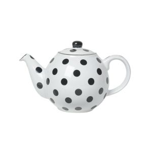 London Pottery Globe Teapot - Black & White Spot - 2 Cup