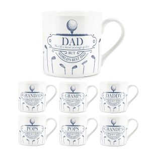 novelty golf themed fathers day bone china  mug
