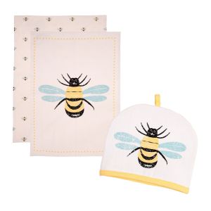 Dexam Bees Knees - Tea Towels & 2 Cup Tea Cosy Set