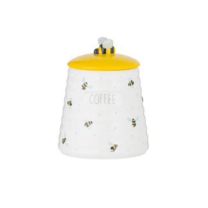 Coffee canister with bee print