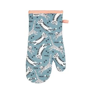 Dexam Meow Cat Print Recycled Cotton Oven Gauntlet