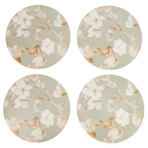 Creative Tops Duck Egg Floral Round Placemats - Set of 4