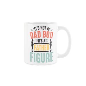 white ceramic novelty father's day mug
