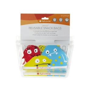 Full Circle Reusable Snack Bags - Monsters Set of 2