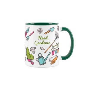 Head gardener mug with green interior