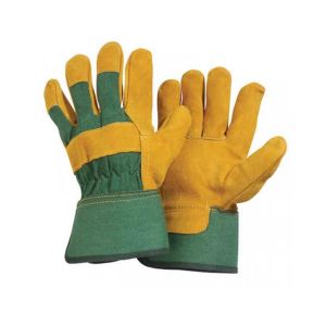 Briers Green & Mustard Premium Riggers Gardening Gloves - Extra Large